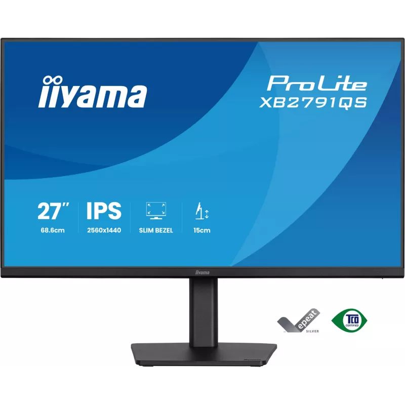Monitor komputerowy iiyama ProLite XB2791QS-B1 68,6 cm (27 inch) 2560 x 1440 pixele Quad HD LED Czarny