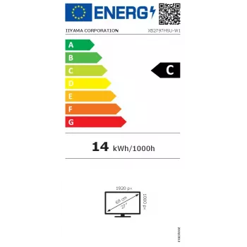 iiyama ProLite XB2797HSU-W1 monitor komputerowy 68,6 cm (27 cali) 1920 x 1080 pikseli Full HD LED Biały