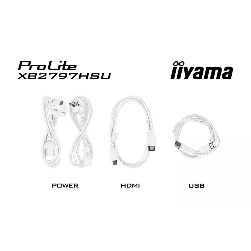 iiyama ProLite XB2797HSU-W1 monitor komputerowy 68,6 cm (27 cali) 1920 x 1080 pikseli Full HD LED Biały
