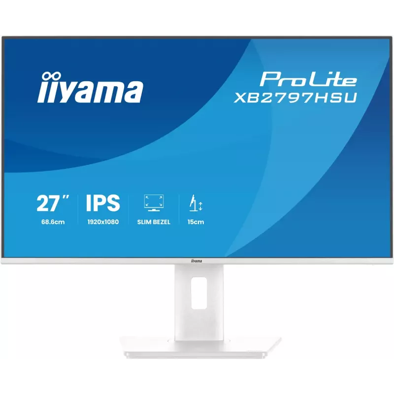 iiyama ProLite XB2797HSU-W1 monitor komputerowy 68,6 cm (27 cali) 1920 x 1080 pikseli Full HD LED Biały