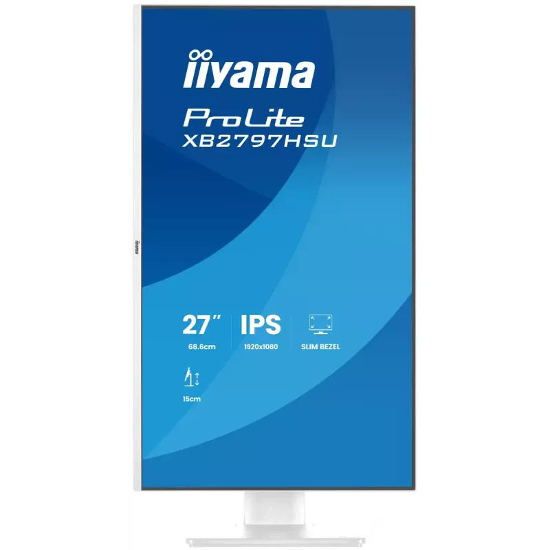 iiyama ProLite XB2797HSU-W1 monitor komputerowy 68,6 cm (27 cali) 1920 x 1080 pikseli Full HD LED Biały