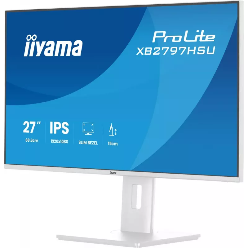 iiyama ProLite XB2797HSU-W1 monitor komputerowy 68,6 cm (27 cali) 1920 x 1080 pikseli Full HD LED Biały