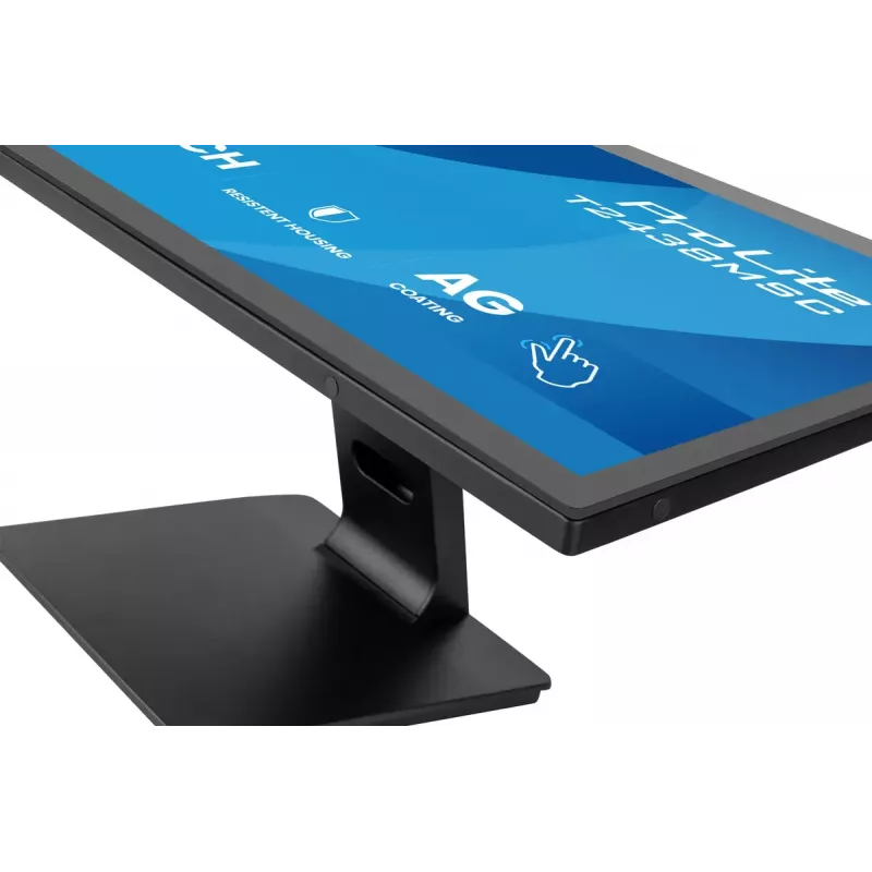 Monitor komputerowy iiyama ProLite T2438MSC-B2 60,5 cm (23,8 cali) 1920 x 1080 pikseli Full HD LED Dotykowy Czarny