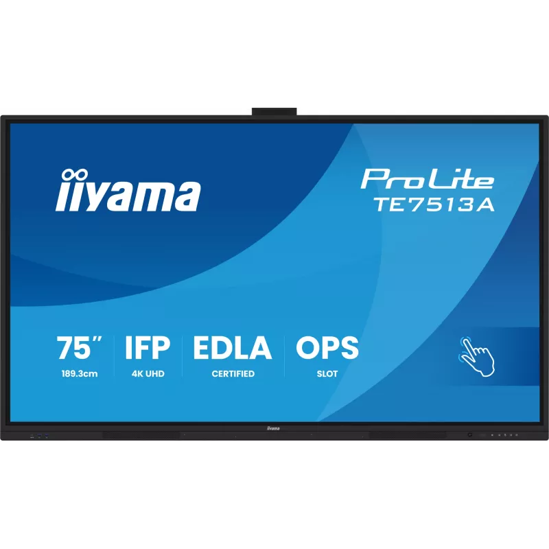 Panel interaktywny IIYAMA TE7513A-B2AG 75 cali 4K UHD dotykowy, 500 cd/m², Wi‑Fi, Android, 24/7