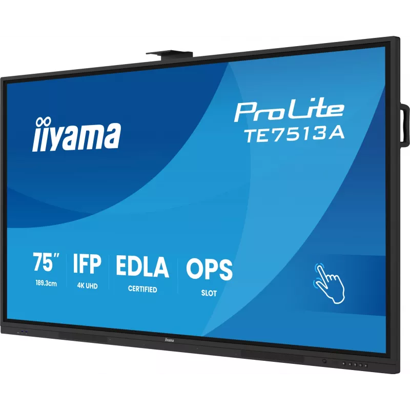 Panel interaktywny IIYAMA TE7513A-B2AG 75 cali 4K UHD dotykowy, 500 cd/m², Wi‑Fi, Android, 24/7
