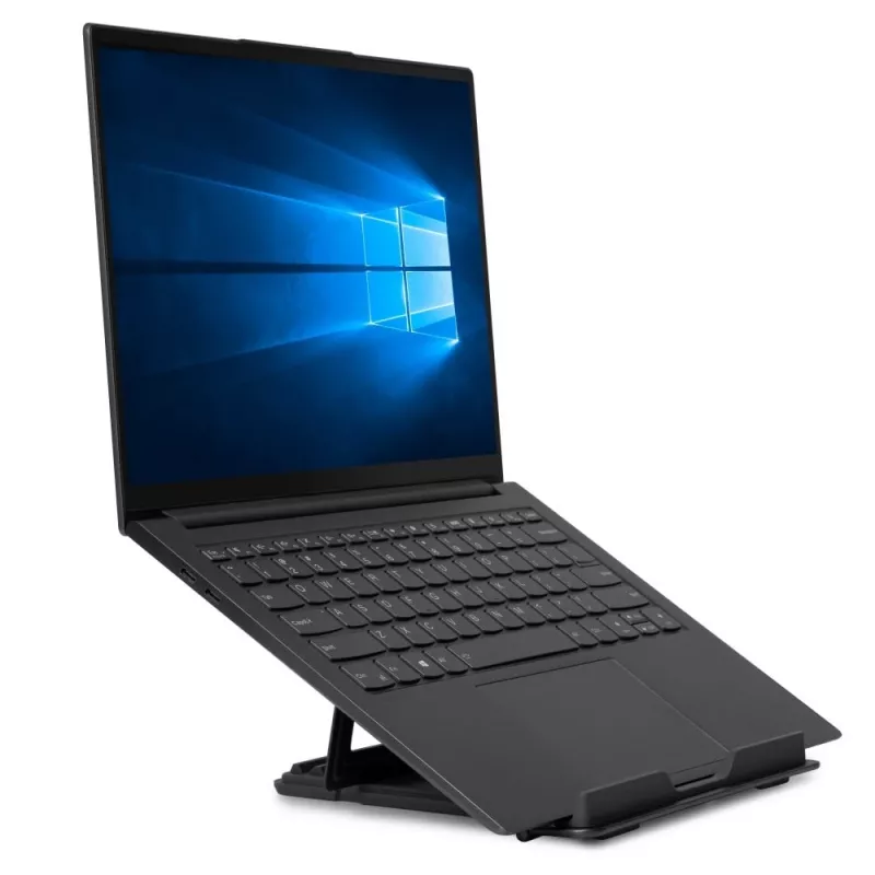 Lindy Składana kwadratowa podkładka pod laptop, Ramię do laptopa, Czarny, Srebrny, Aluminium, Guma, 10 kg, RoHS, REACH i California Proposition 65, 90 - 113 mm