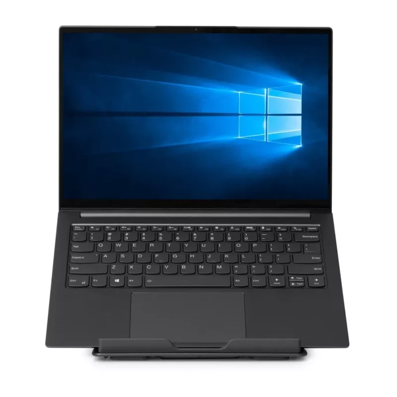 Lindy Składana kwadratowa podkładka pod laptop, Ramię do laptopa, Czarny, Srebrny, Aluminium, Guma, 10 kg, RoHS, REACH i California Proposition 65, 90 - 113 mm
