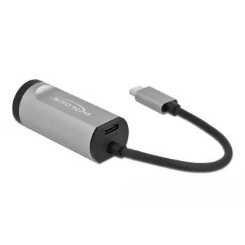 Adapter USB Type-C DeLOCK 64116 Gigabit LAN Power Delivery szary