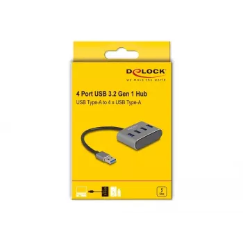 DELOCK 63190 Hub USB 3.2 Gen 1 Typ-A 5000 Mbit/s Czarny