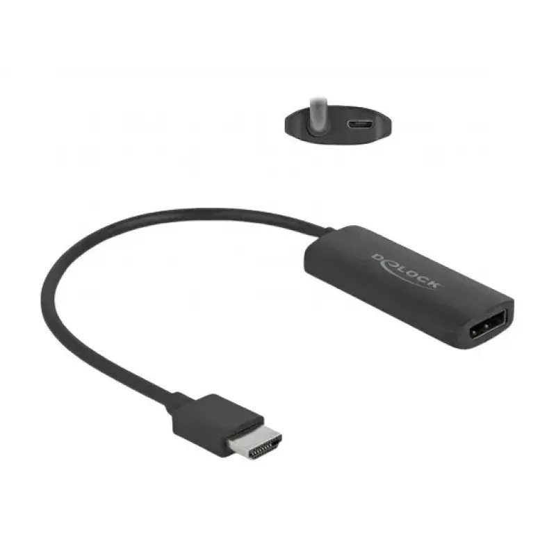 Adapter DeLOCK HDMI-A męski na DisplayPort żeński 8K 0,18m