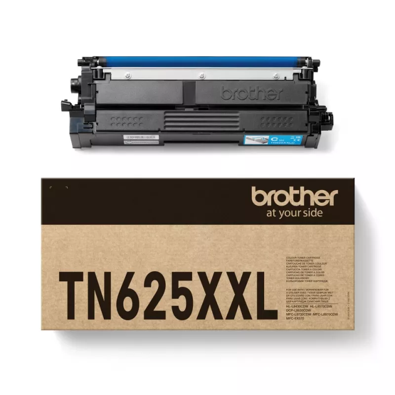 Kaseta z tonerem Brother TN-625XXLC cyjan oryginalna, 6500 stron, 1 szt.
