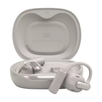 Zestaw słuchawkowy JBL Sense Pro TWS z zaczepem na ucho do rozmów i muzyki, 20–40000 Hz, podstawka ładująca USB‑C, szary, 95,2 g