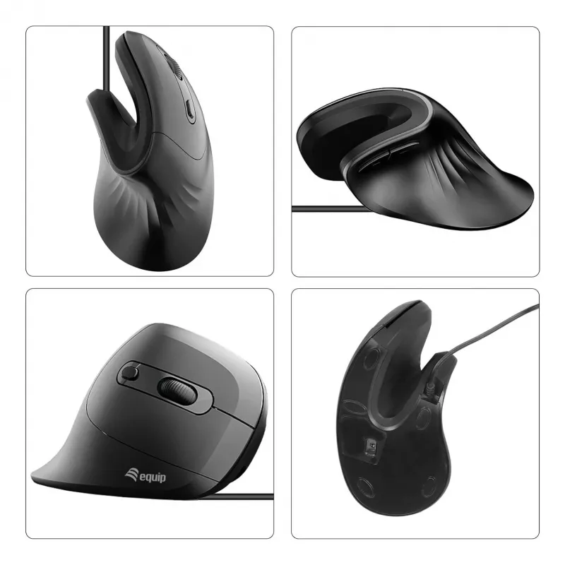 Mysz Equip 245119 uniwersalna praworęczna USB typu A + USB typu C optyczna 7200 DPI