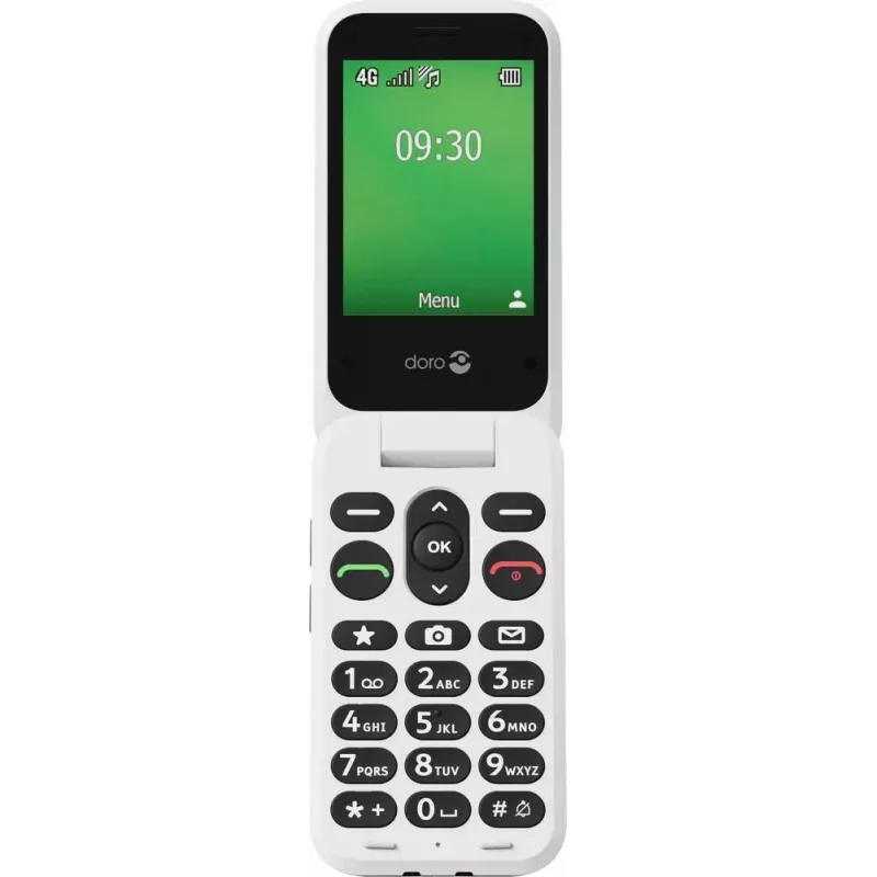 Telefon z klapką Doro Leva E30, 2,8 cala (7,11 cm) 320x240, Single SIM, aparat 0,3 MP, 1150 mAh, IP55, czerwony/biały