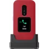 Telefon z klapką Doro Leva E30, 2,8 cala (7,11 cm) 320x240, Single SIM, aparat 0,3 MP, 1150 mAh, IP55, czerwony/biały
