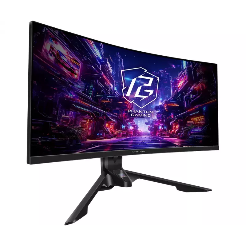 Monitor ASROCK PG34QRT3A 34 cale (86,4 cm) WQHD 3440×1440 OLED Curved VA 21:9 500 cd/m² 4000:1 USB 3.2 Gen1 Głośniki VESA Regulacja wysokości