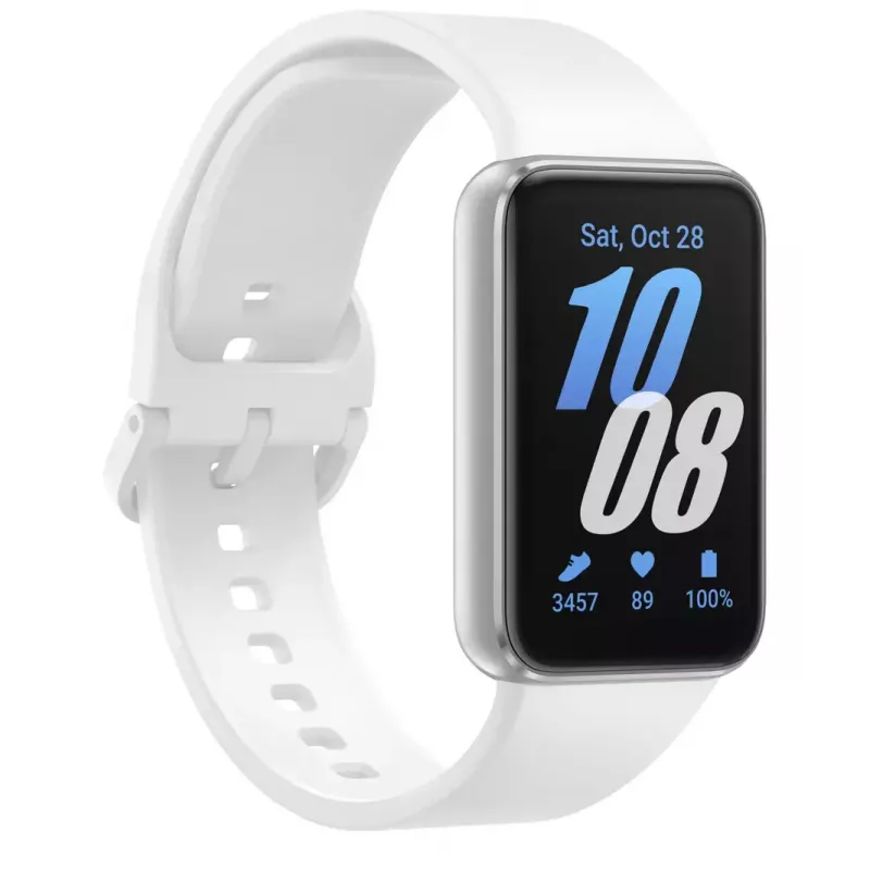 Samsung Galaxy Fit3 4,06 cm (1,6 cala) AMOLED 40 mm Cyfrowy 256 x 402 pikseli Ekran dotykowy Srebrny