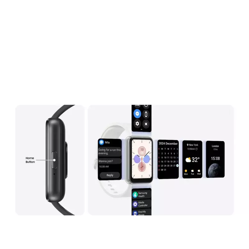 Samsung Galaxy Fit3 4,06 cm (1,6 cala) AMOLED 40 mm Cyfrowy 256 x 402 pikseli Ekran dotykowy Srebrny