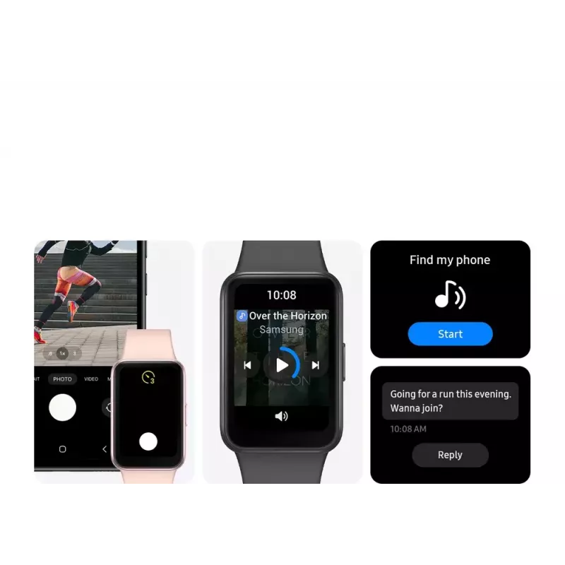 Samsung Galaxy Fit3 4,06 cm (1,6 cala) AMOLED 40 mm Cyfrowy 256 x 402 pikseli Ekran dotykowy Srebrny