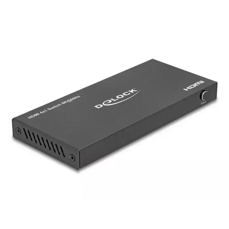 DeLOCK HDMI Switch 4 x HDMI wejście na 1 x HDMI wyjście 8K 60 Hz Czarny