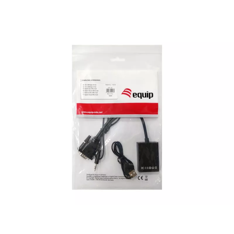 Adapter VGA na HDMI z dźwiękiem Equip 119038
