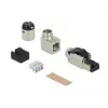 Wtyk RJ45 do montażu w terenie Cat.6A metalowy kątowy DeLOCK 86289