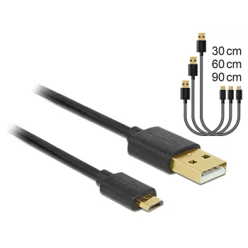 Kabel USB DeLOCK 83680 USB 2.0 USB A Micro-USB B Czarny