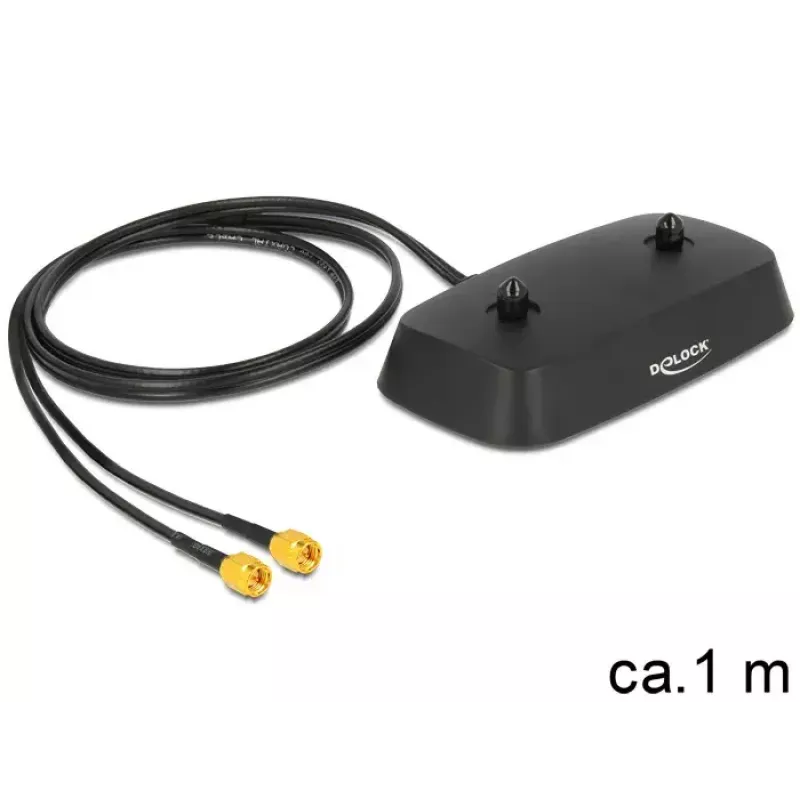 Kabel koncentryczny DeLOCK 88739 1 m 2xSMA czarny