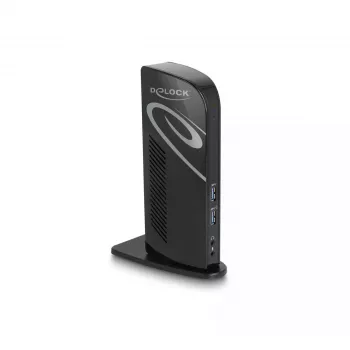 Stacja dokująca DeLOCK USB z dwoma wyjściami DisplayPort 4K, USB 3.2, LAN, Audio