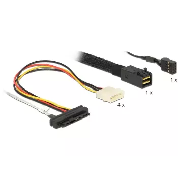 Kabel SAS DeLOCK 83391 1m Wielokolorowy