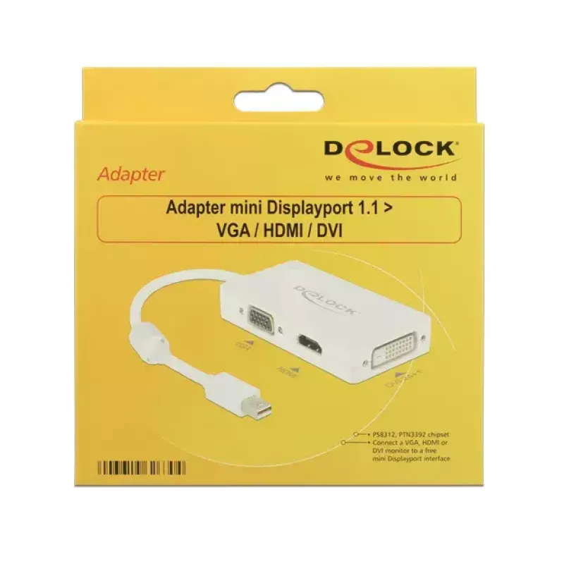 Kabel DeLOCK 0,16 m DisplayPort VGA HDMI DVI