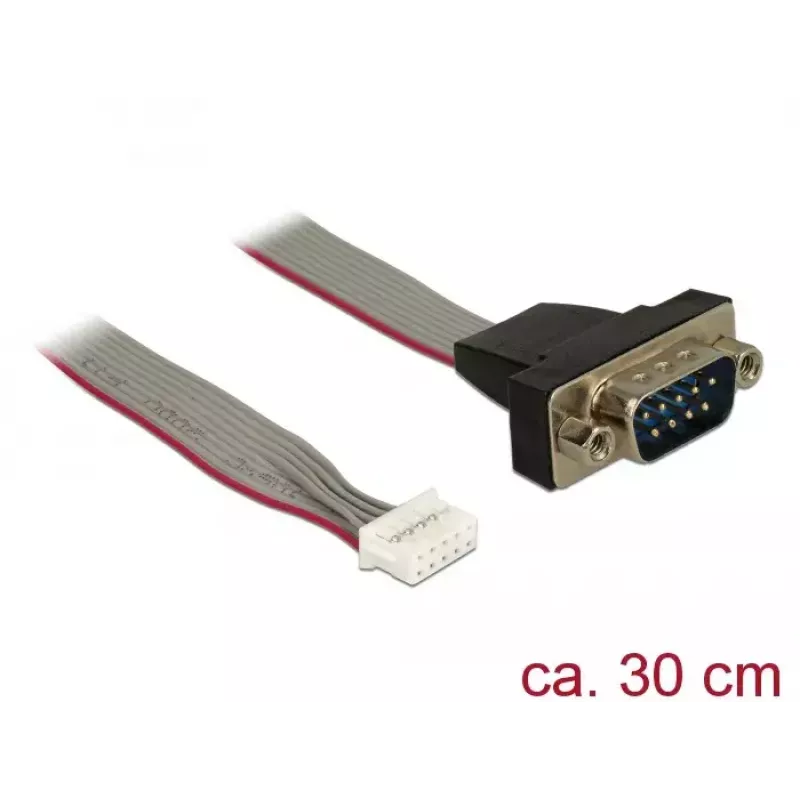 Kabel szeregowy DeLOCK 89632 czarny szary czerwony 0.3m DB-9