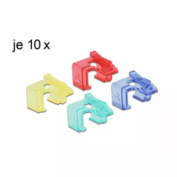 Zacisk kablowy DeLOCK 86421 RJ45 Wielokolorowy 40 szt.