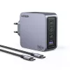 Ugreen Nexode Pro 160W GaN Charger with USB-C kabel Universal Czarny, szary AC Fast charging Indoor