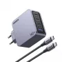 Ugreen Nexode Pro 160W GaN Charger with USB-C kabel Universal Czarny, szary AC Fast charging Indoor
