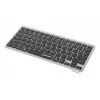 Manhattan Ultra cienki Dual-Mode Wireless klawiatura, układ niemiecki QWERTZ, Bluetooth (v3.0) i bezprzewodowa (2,4 GHz), 78 niskoprofilowych klawiszy nożycowych, automatyczne zarządzanie energią, zasięg 10 m, mikroodbiornik USB-A, bateria AAA (w zestawie), Windows i Mac, trzyletnia gwarancja