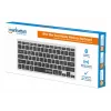 Manhattan Ultra cienki Dual-Mode Wireless klawiatura, układ niemiecki QWERTZ, Bluetooth (v3.0) i bezprzewodowa (2,4 GHz), 78 niskoprofilowych klawiszy nożycowych, automatyczne zarządzanie energią, zasięg 10 m, mikroodbiornik USB-A, bateria AAA (w zestawie), Windows i Mac, trzyletnia gwarancja