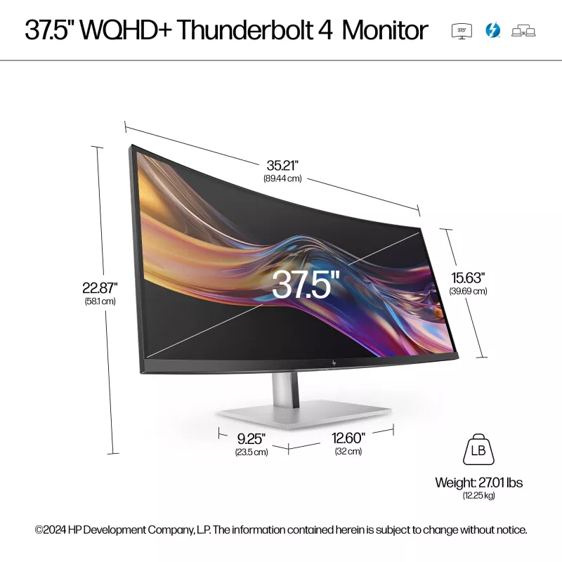 Monitor HP Series 7 Pro 37,5 cala WQHD+ Thunderbolt 4 - 738pu