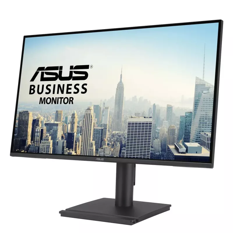 27-calowy monitor IPS LCD ASUS BE27AQ, 2560 x 1440 WQHD, 5 ms, hub USB 3.2, regulacja wysokości, VESA, wbudowane głośniki, czarny
