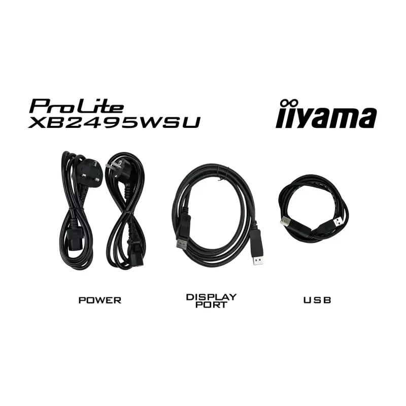 Monitor IIYAMA ProLite XB2495WSU-B1 24.1 cala (61.2 cm) 1920×1200 IPS Full HD, 4 ms, hub USB 3.2, regulacja wysokości, głośniki