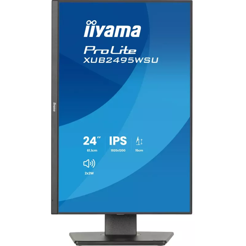Monitor IIYAMA ProLite XB2495WSU-B1 24.1 cala (61.2 cm) 1920×1200 IPS Full HD, 4 ms, hub USB 3.2, regulacja wysokości, głośniki