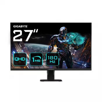 GIGABYTE GS27QA 27-calowy monitor do gier QHD - 2560 x 1440 (QHD), 180 Hz, 1 ms, 300 cd/m2, FreeSync, gotowość na HDR, HDMI 2.0, DisplayPort 1.4