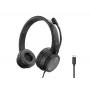 Zestaw słuchawkowy CONCEPTRONIC POLONA05BC — Stereofoniczny USB-C, mikrofon z redukcją szumów, wokółuszny, kabel 2 m, 20–22000 Hz, czarny