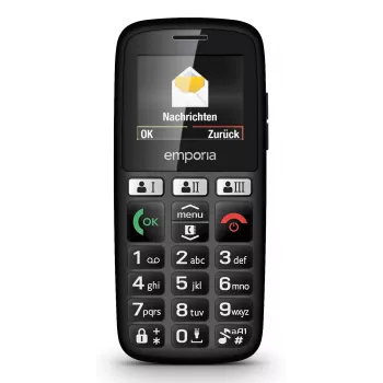 Emporia emporiaHAPPY 4.6 cm (1.81 cala) 70 g Czarny Telefon dla początkujących