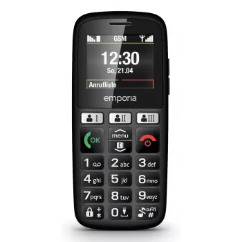 Emporia emporiaHAPPY 4.6 cm (1.81 cala) 70 g Czarny Telefon dla początkujących