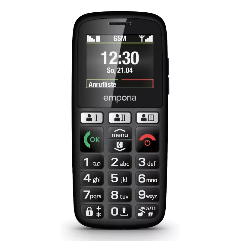 Emporia emporiaHAPPY 4.6 cm (1.81 cala) 70 g Czarny Telefon dla początkujących