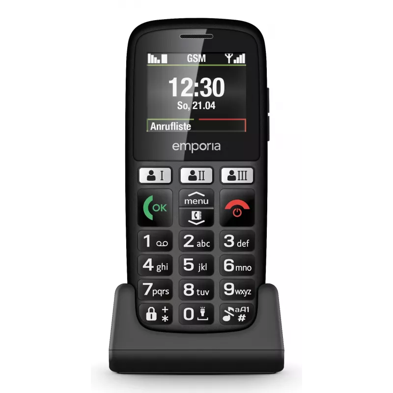 Emporia emporiaHAPPY 4.6 cm (1.81 cala) 70 g Czarny Telefon dla początkujących