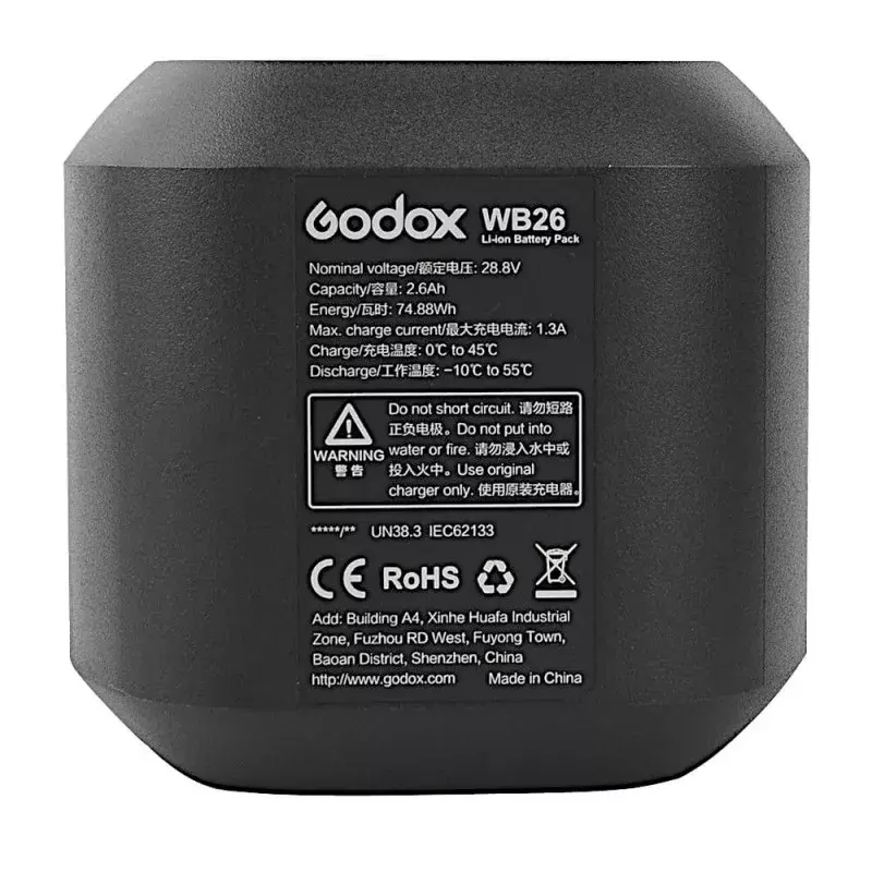 Akumulator do lampy błyskowej Godox WB26 litowo-jonowy 2600 mAh 28,8 V