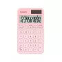 Kompaktowy kalkulator kieszonkowy CASIO SL-310YC — 10 cyfr, bateria/solarny, funkcje podatkowe i zysku, jasnoróżowy