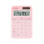 Podstawowy kalkulator biurkowy CASIO MS-20YC — 12-cyfrowy, funkcje podatku i zysku, zasilanie bateryjne/słoneczne, jasnoróżowy